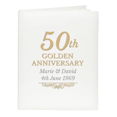 Personalised 50th Golden Anniversary Photo Album