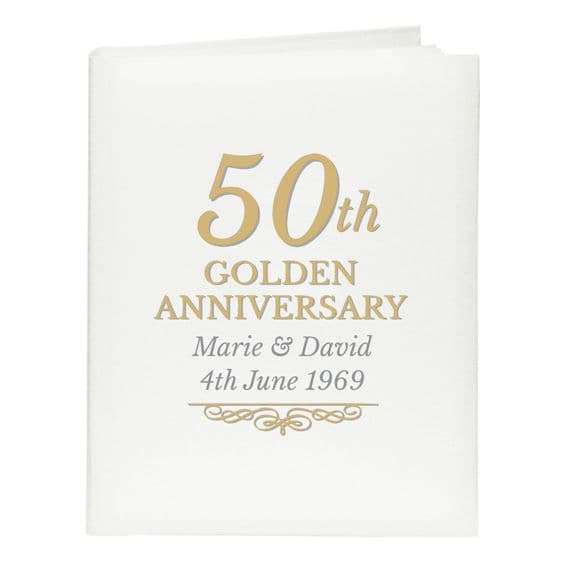 Personalised 50th Golden Anniversary Photo Album