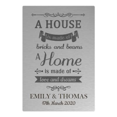 Personalised A House Is Made Of... Metal Sign