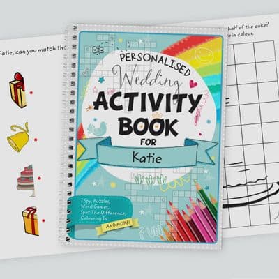 Personalised A5 Wedding Activity And Colouring Book