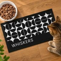 Personalised Abstract Pet Bowl Mat