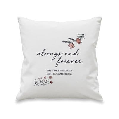 Personalised Always And Forever Cushion