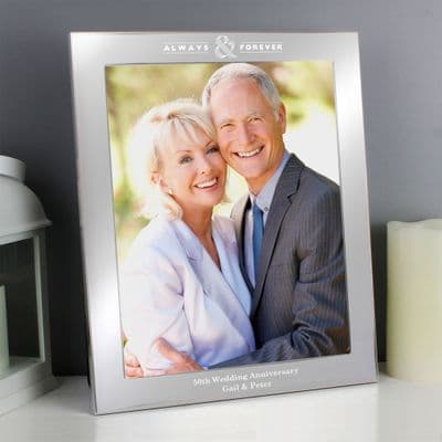 Personalised Always & Forever Silver Photo Frame