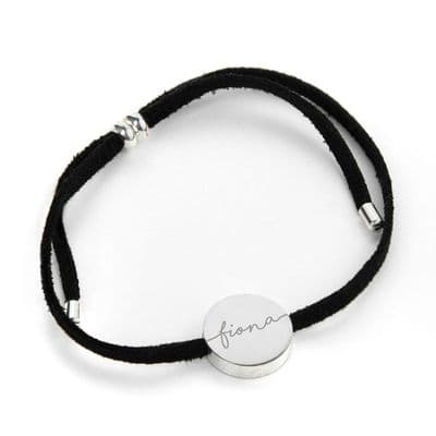 Personalised Always With You Black Bracelet