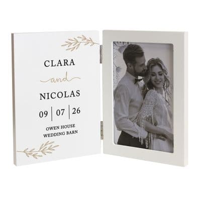 Personalised Anniversary Wooden Hinged Photo Frame