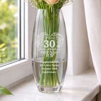 Personalised Anniversary Wreath Bullet Vase