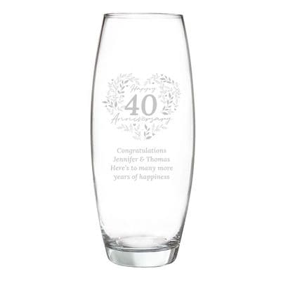 Personalised Anniversary Wreath Bullet Vase