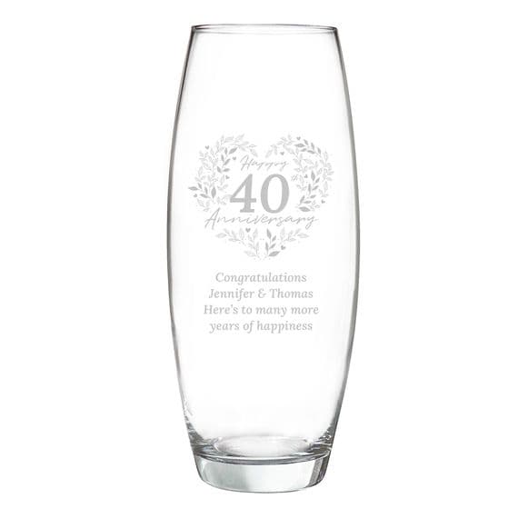 Personalised Anniversary Wreath Bullet Vase
