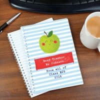 Personalised Apple For The Teacher A5 Notebook