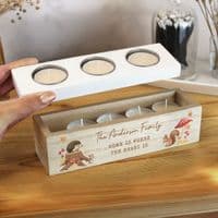 Personalised Autumn Triple TeaLight Holder