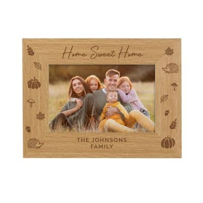 Personalised Autumn Wooden Photo Frame