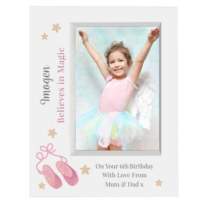 Personalised Ballet White Box Photo Frame