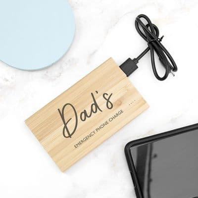 Personalised Bamboo Boost Power Bank