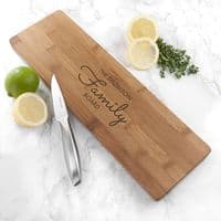 personalised Bamboo Family Serving Board