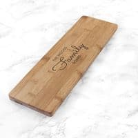 personalised Bamboo Family Serving Board