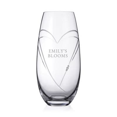 Personalised Barrel Vase With Swarovski Crystals