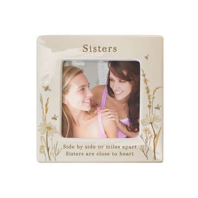 Personalised Bees & Daisy Ceramic Photo Frame
