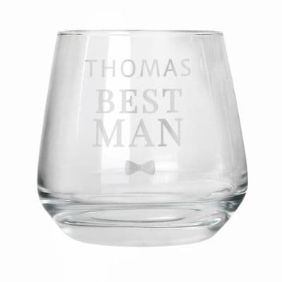Personalised Best Man Glass Tumbler