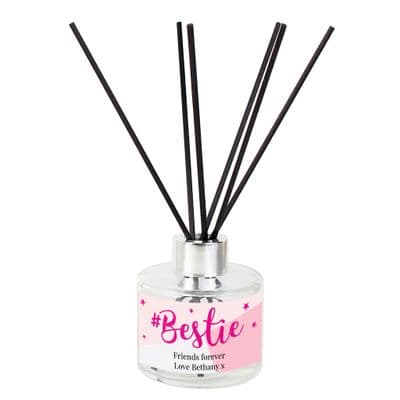 Personalised Bestie Glass Reed Diffuser