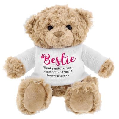 Personalised # Bestie Teddy Bear