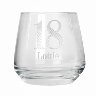 Personalised Big Age Glass Tumbler