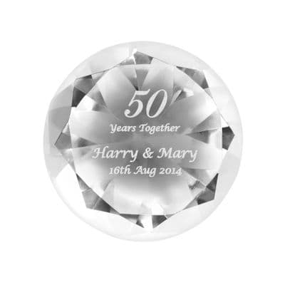 Personalised Big Numbers Diamond Paper Weight