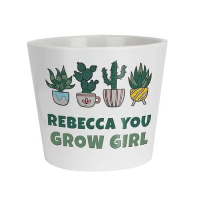 Personalised Big Text Large Ceramic Plant Pot