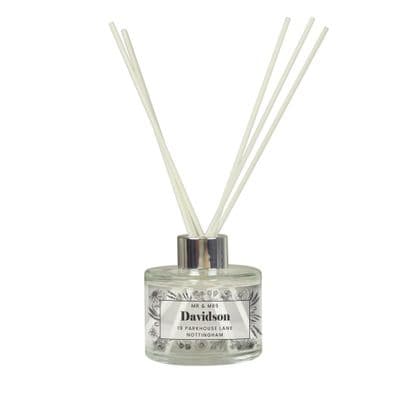 Personalised Black Foliage Glass Reed Diffuser