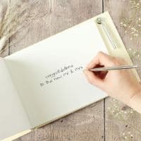 Personalised Black & Gold Free Text Guest Book