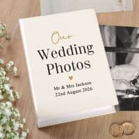 Personalised Black & Gold Free Text Photo Album