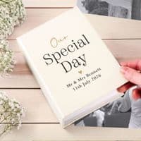 Personalised Black & Gold Free Text Photo Album