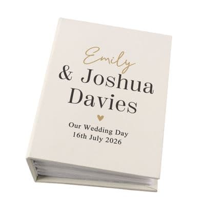 Personalised Black & Gold Free Text Photo Album