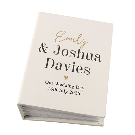 Personalised Black & Gold Free Text Photo Album