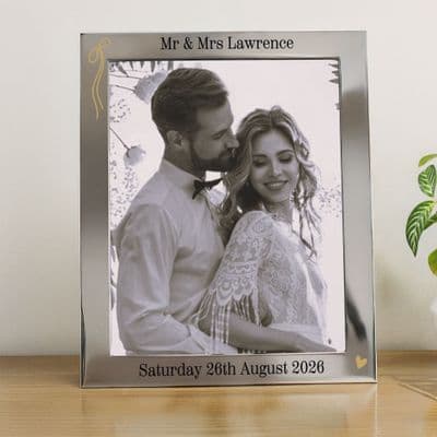 Personalised Black & Gold Free Text Photo Frame