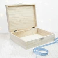 Personalised Blue Gingham Recipe Box