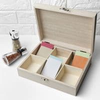 Personalised Blue Gingham Recipe Box