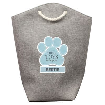 Personalised Blue Paw Print Pet Storage Bag
