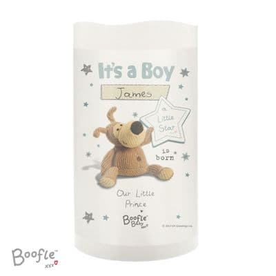 Personalised Boofle It's A Boy Nightlight LED Candle