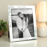 Personalised Botanical Silver Photo Frame 10 x 8cm