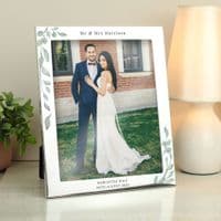 Personalised Botanical Silver Photo Frame 10 x 8cm