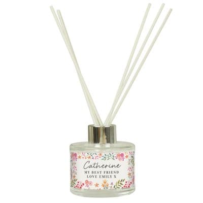Personalised Bright Floral Reed Diffuser