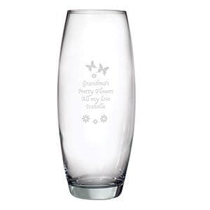 Personalised Butterflies & flowers Bullet Vase