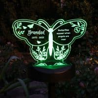 Personalised Butterfly Memorial Solar Light
