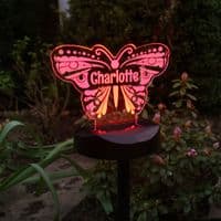 Personalised Butterfly Memorial Solar Light