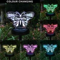 Personalised Butterfly Solar Light