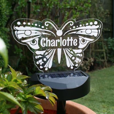 Personalised Butterfly Solar Light