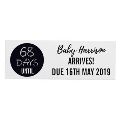 Personalised Classic Chalk Countdown Mantel Decoration