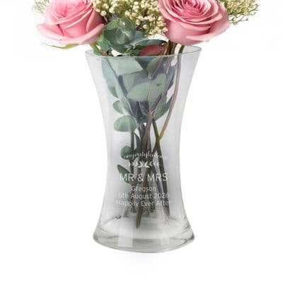 Personalised Classic Glass Vase