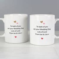 Personalised Confetti Hearts Mug Set