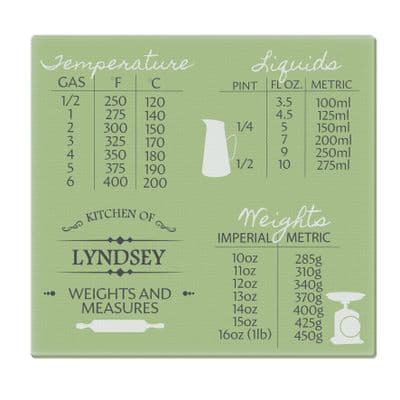 Personalised Conversions Glass Chopping Board